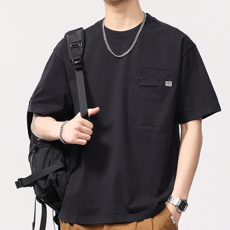 Men T-shirts Short Sleeve Summer Top Vintage Loose