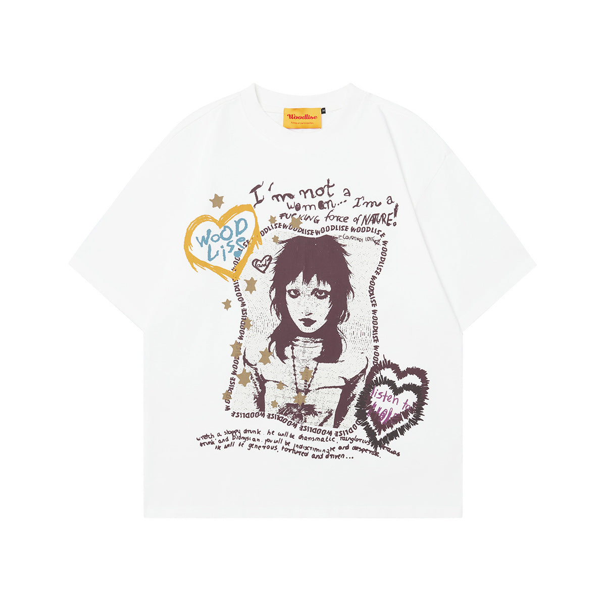 Unisex T-shirts Summer Hand Painted Character Men's Loose Short Sleeve T-Shirt