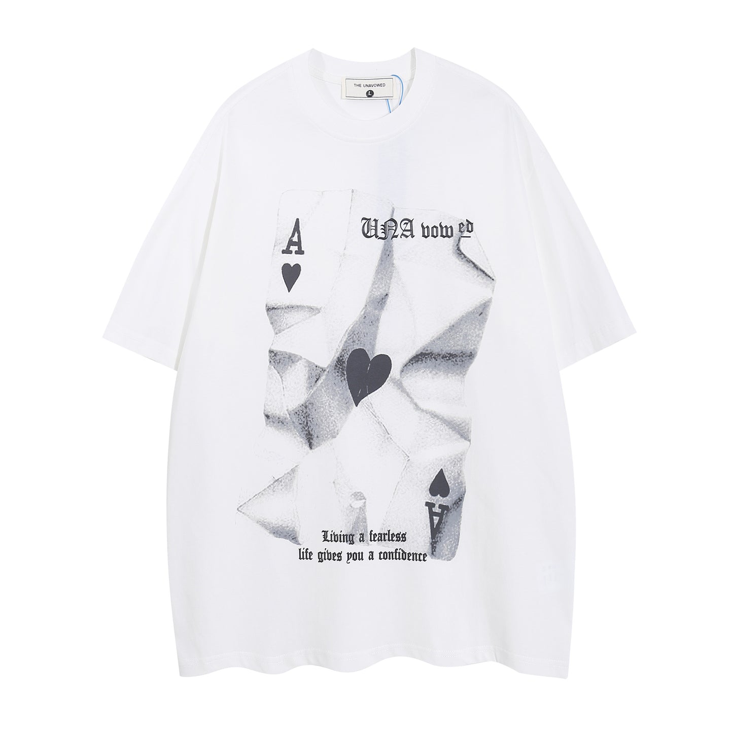 1990 Fashion T-Shirt Summer Poker Printed T-Shirt Vintage Short Sleeve T-Shirt
