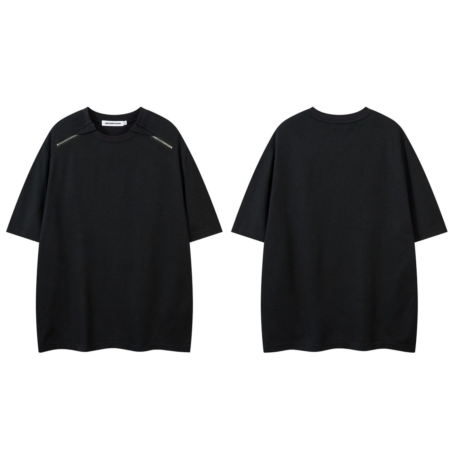 Ye T Shirt Summer Vintage Zip Short Sleeve T-Shirt