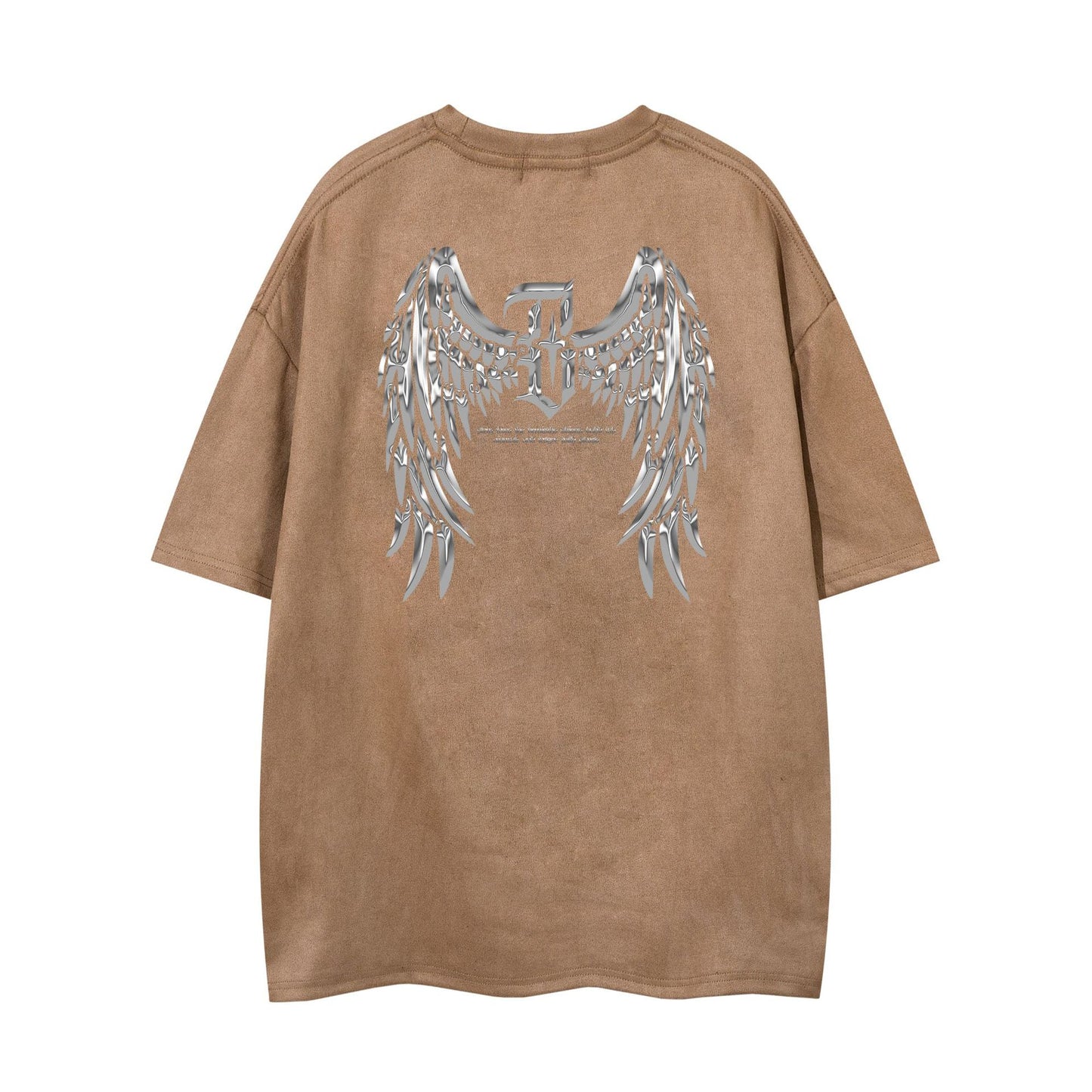Ye T Shirt Summer Angel Wings Print Short Sleeve