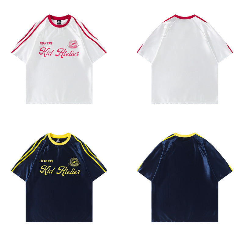 Y2K mens shirt crew neck top casual t-shirt