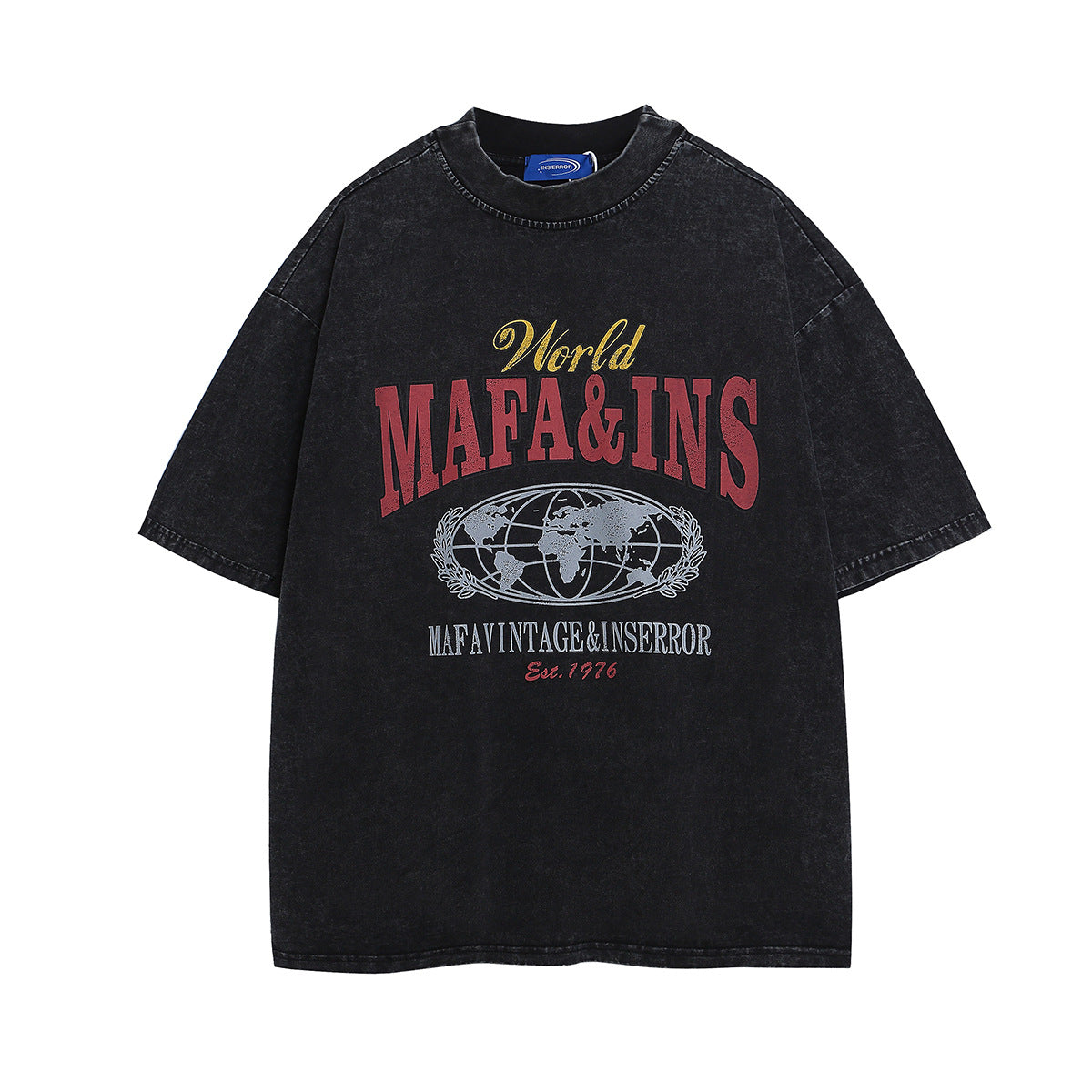 Ye T Shirt Summer Retro Washed Old T-Shirt Short Sleeve
