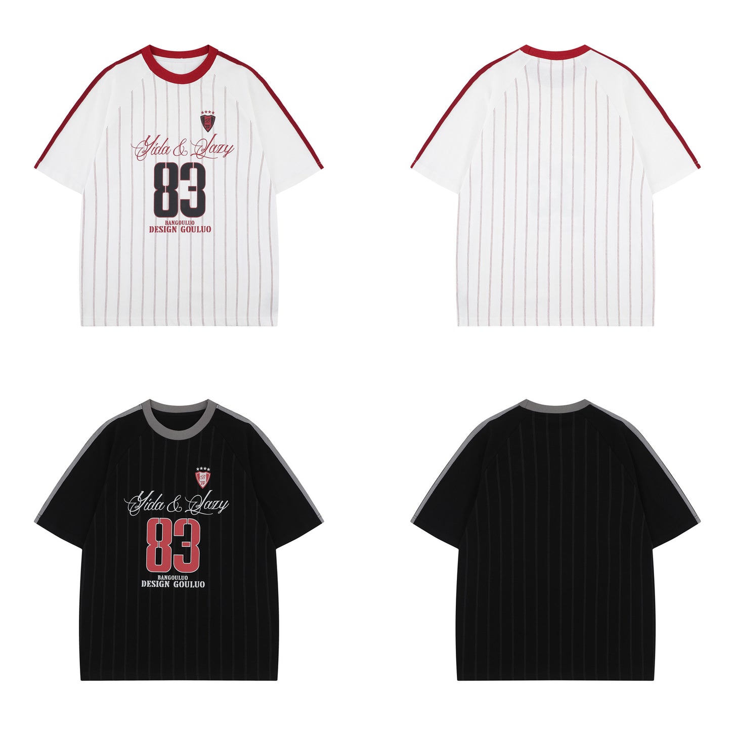 Unisex T-shirts Premium Sports Jersey Design Loose T-shirts