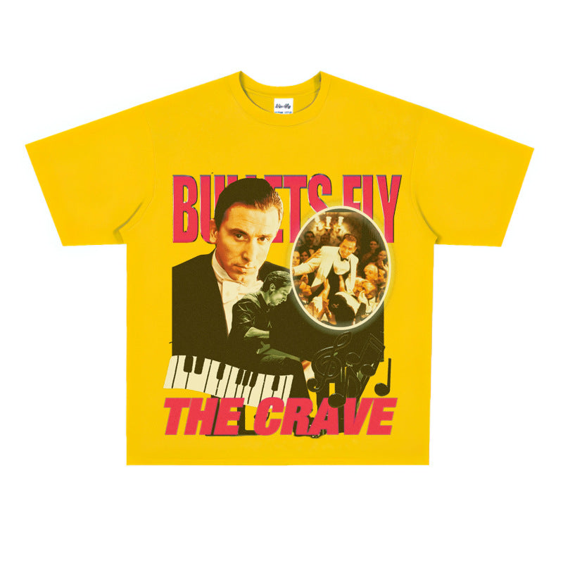Film Star T Shirt the Legend of 1900 Loose Retro Street Cotton American T-shirt