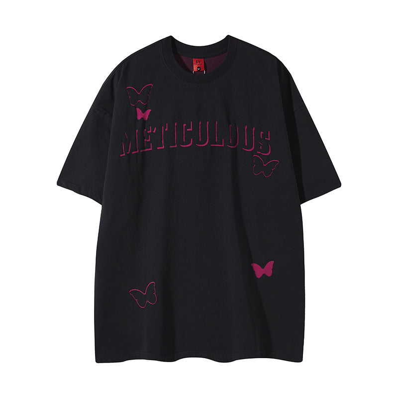New York Hip Hop Style Short Sleeve T-Shirt Crew Neck Top