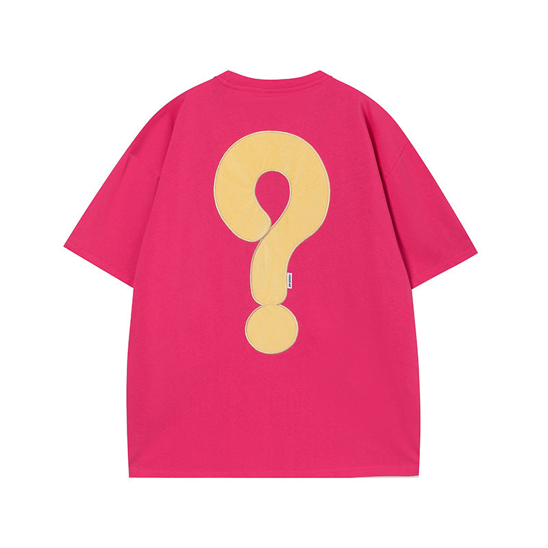 Vintage Tišö Rt Hip Hop Question Mark Print Short Sleeve T-Shirt