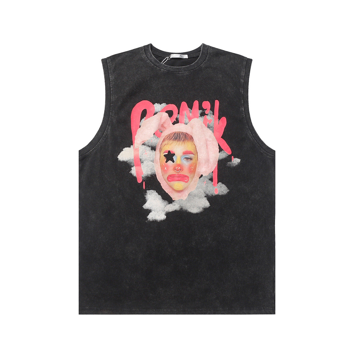 Hip hop shirt summer vest clown print t-shirt
