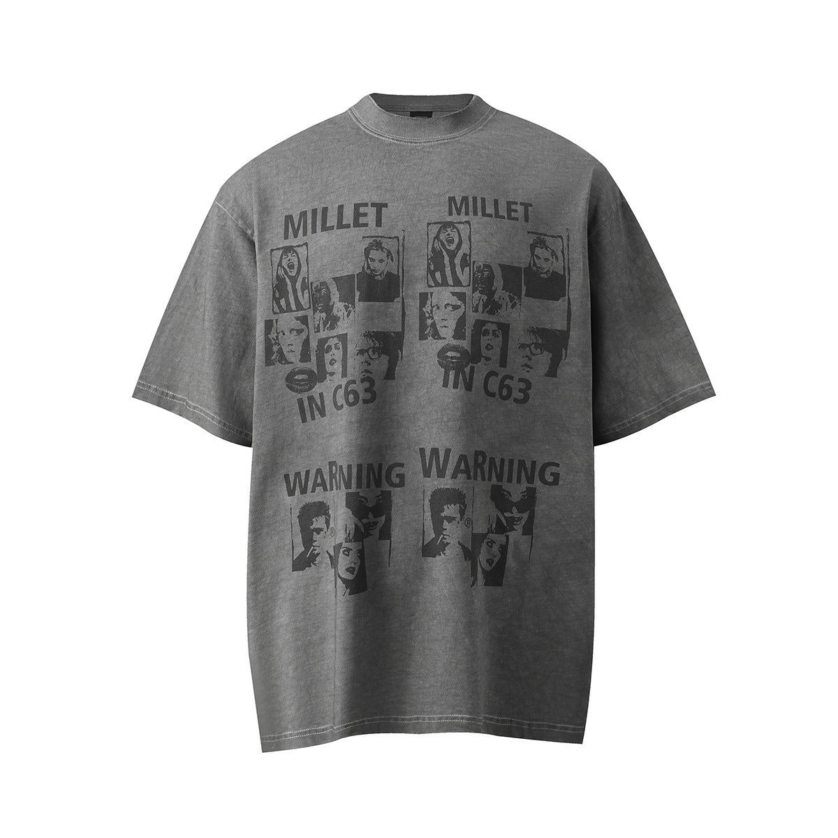 1990 Fashion T-Shirt Washed T-Shirt Short Sleeve Loose
