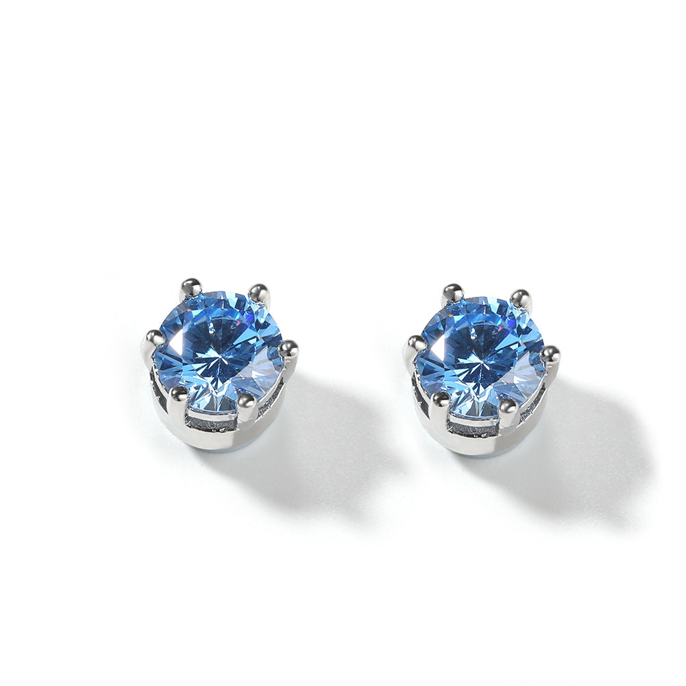 Earrings Snowflake Shape Magnetic Earrings snowflake Spectrum