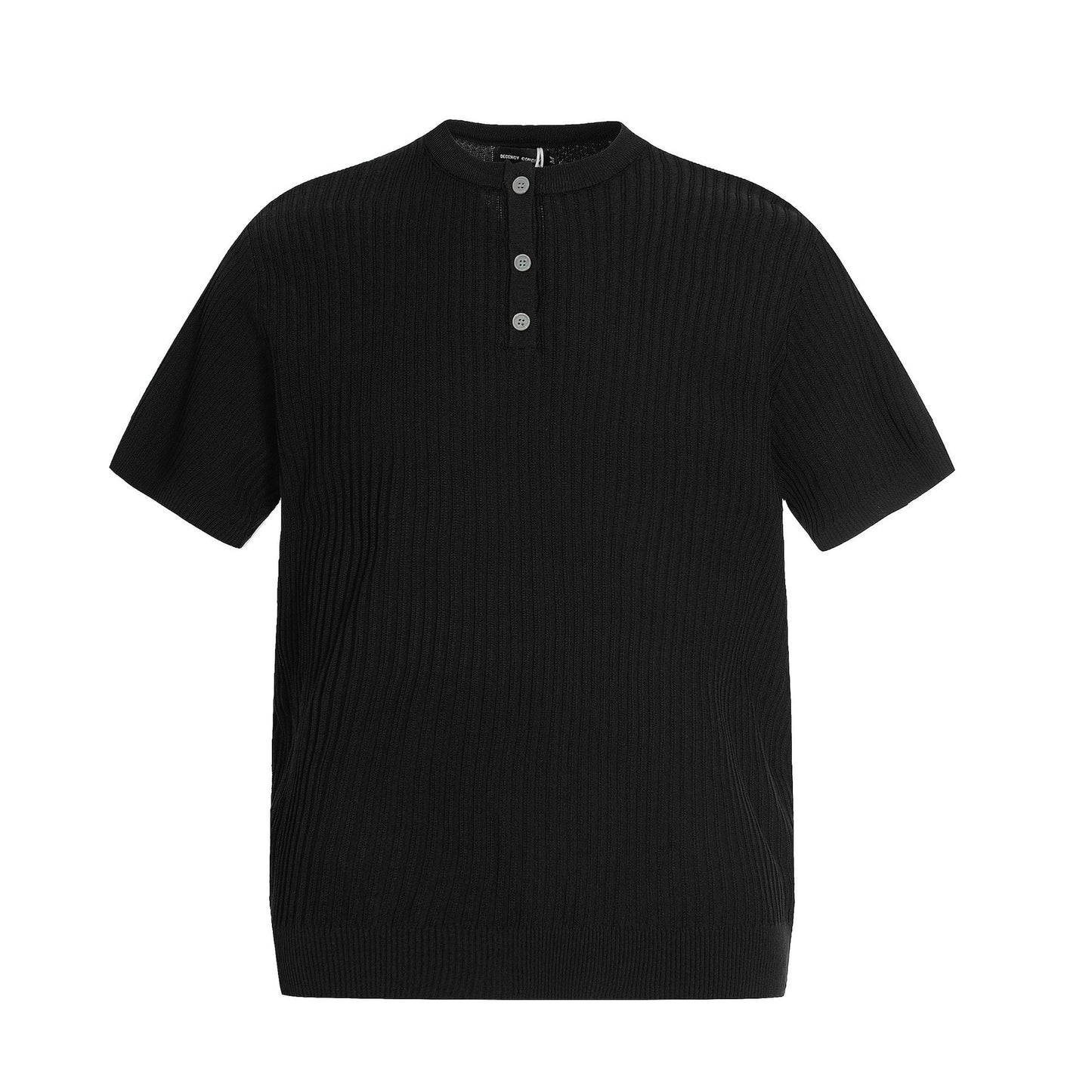 Casual Street Wear Short Sleeve T-Shirt Loose Casual Semi-turtleneck Knitwear