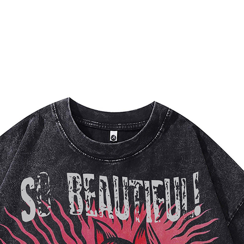 Ropa Vintage Hombre Washed Old Short Sleeve T-Shirt