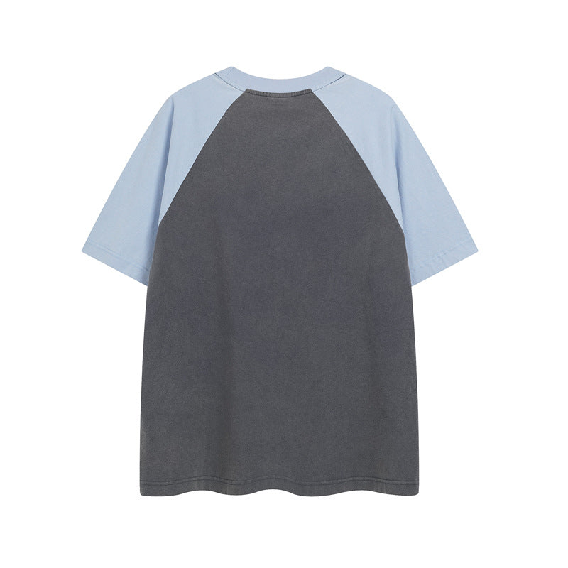 Y2K mens shirt hip hop retro crew neck men's short sleeve T-shirt