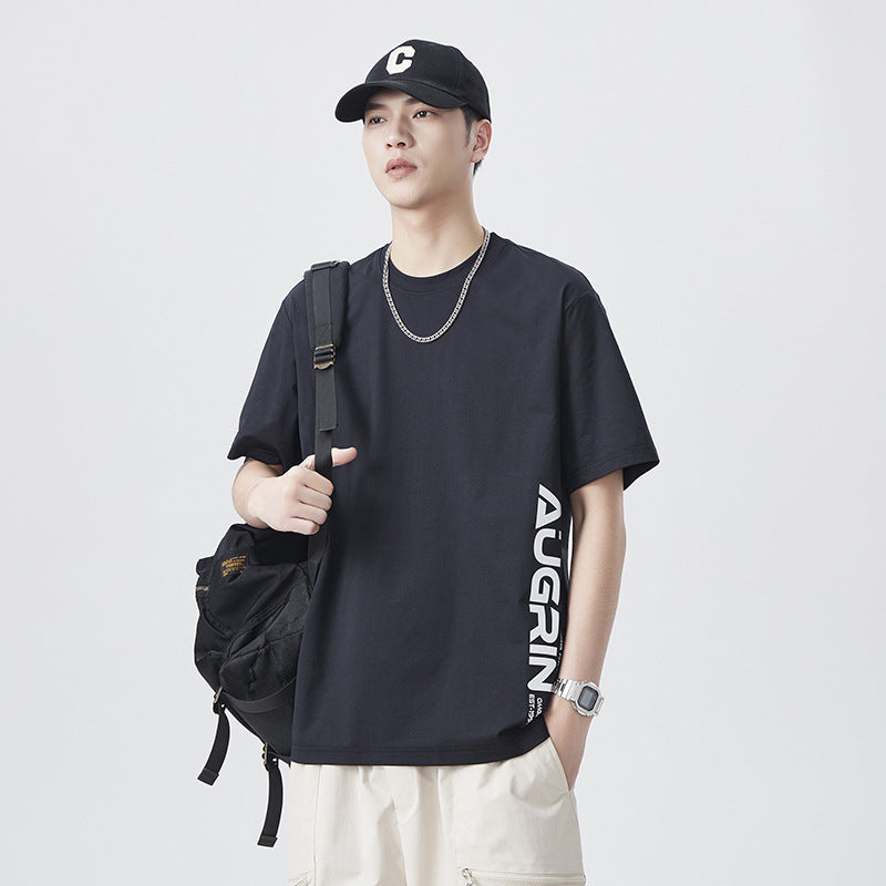Mens T-shirts Summer Print Short Sleeves Loose