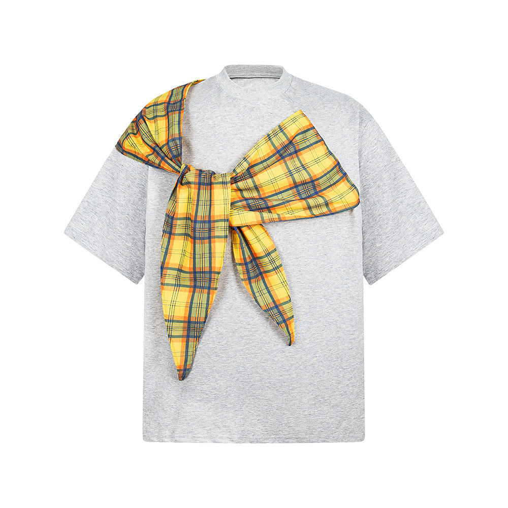 Nyc 1990 Shirt Bow Strap Loose Short Sleeve T-Shirt