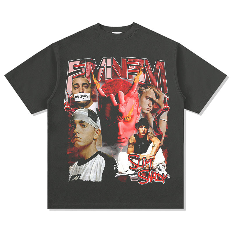 New york hip hop shop vintage hip hop EMINEM print short sleeve t-shirt