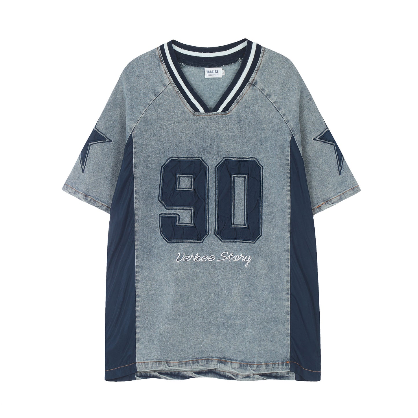 60s Style T Shirts Star Embroidered Short Sleeve T-Shirt