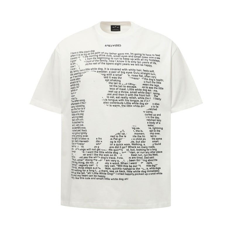 Hip Hop Shirts For Boys Summer Graffiti Alphabet Print Short Sleeve T-Shirt