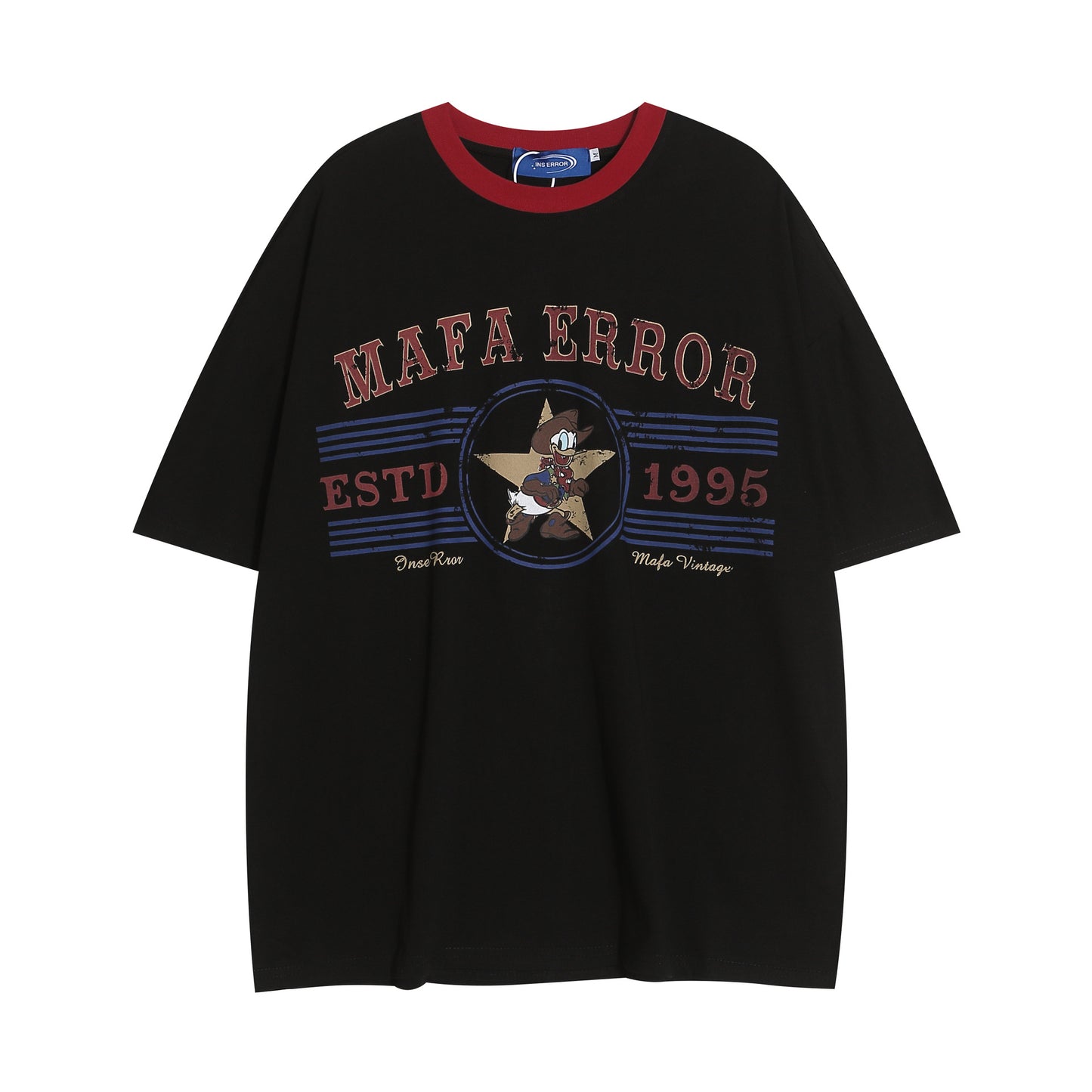 1990 Fashion T-Shirt Loose Cartoon Printed Short Sleeve T