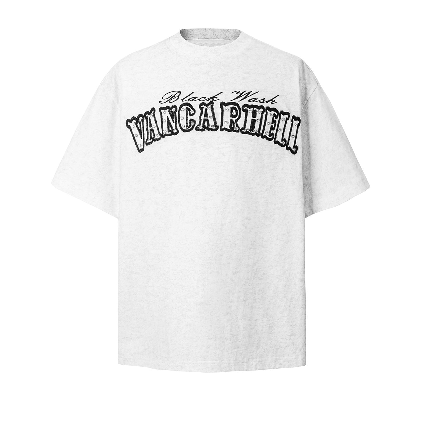 Unisex T-shirts Summer Embroidery Hot Diamond Men's Loose Short Sleeve T-Shirt
