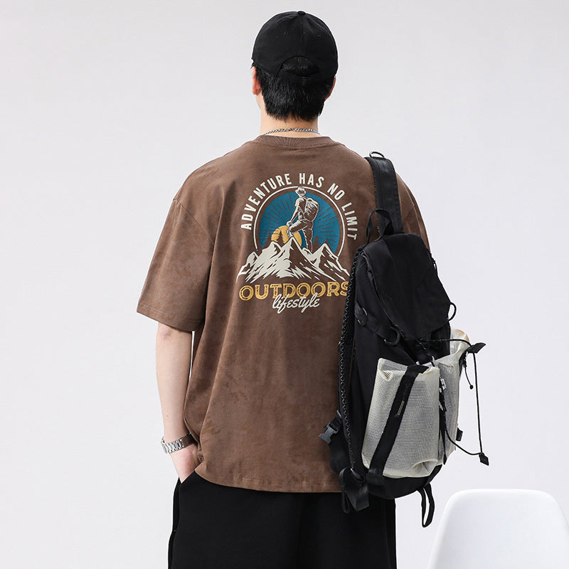 Mens T-shirts Vintage Short Sleeves Summer Loose