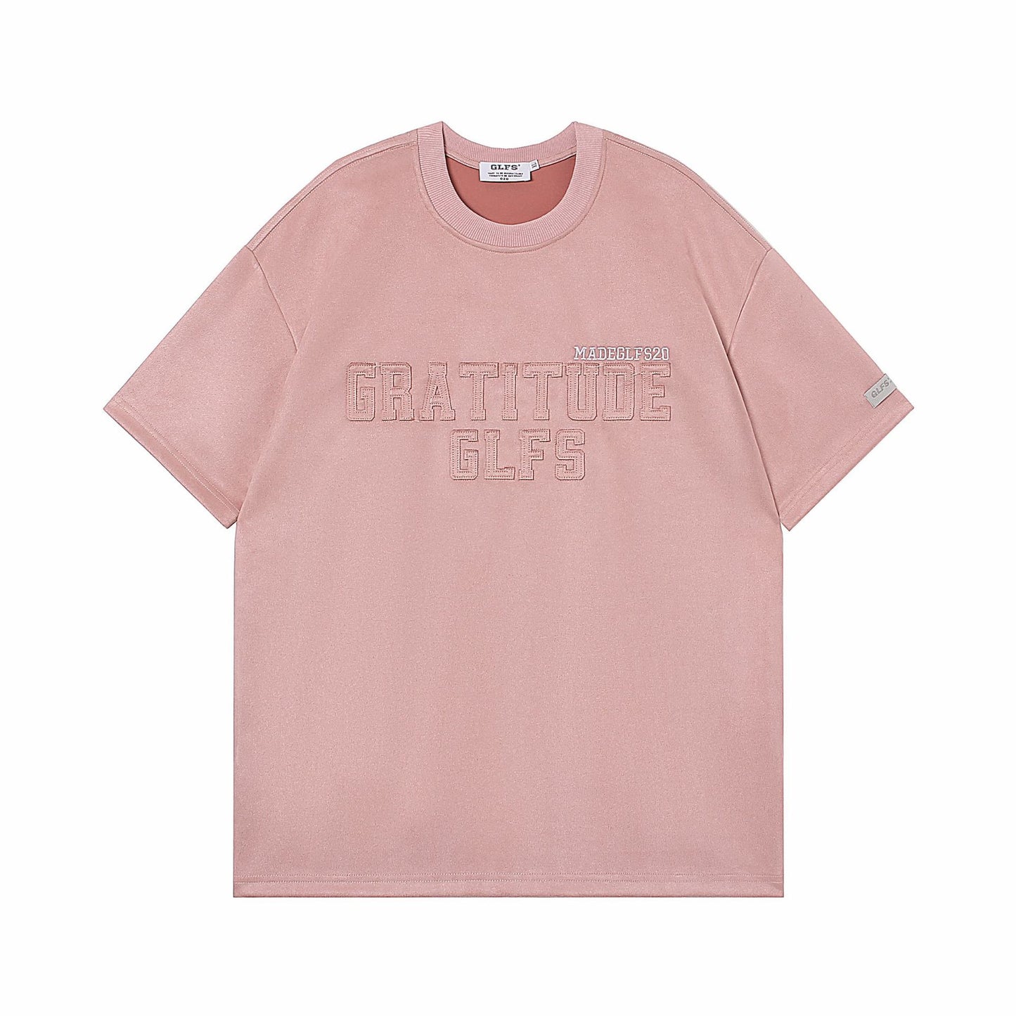 Unisex T-shirts Summer Patch Men's Loose Suede Short Sleeve T-Shirt