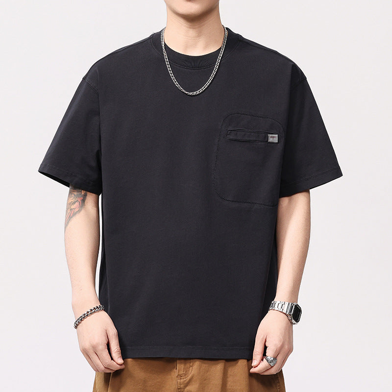 Men T-shirts Short Sleeve Summer Top Vintage Loose