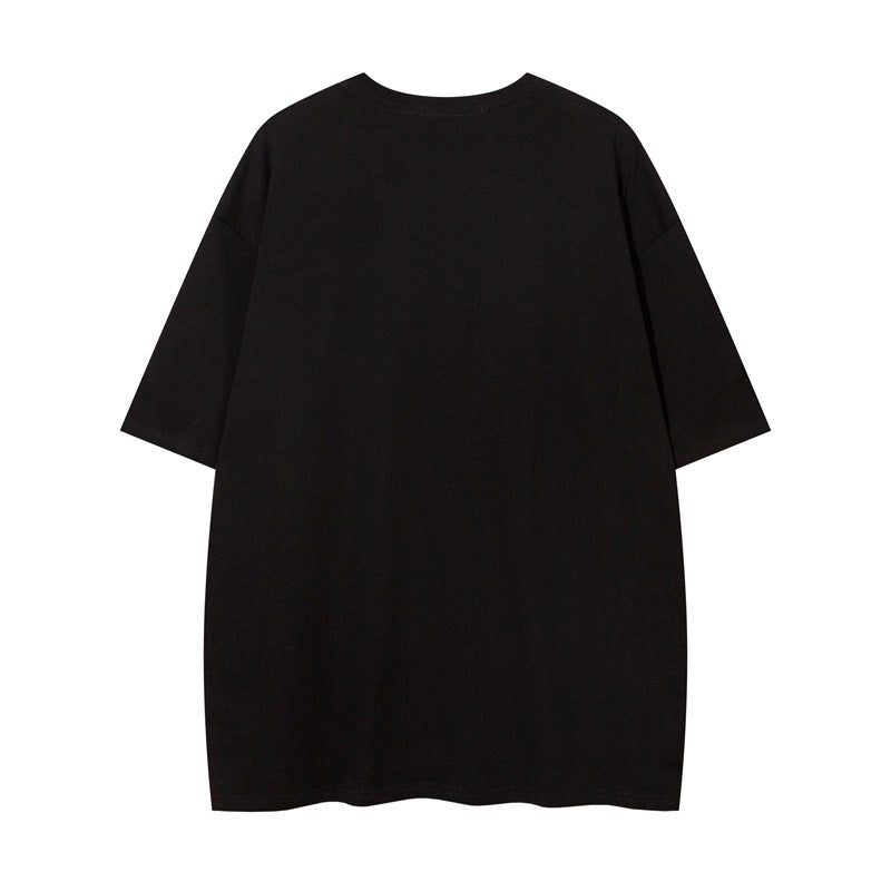 Y2K mens shirt skull foam print short-sleeved T-shirt