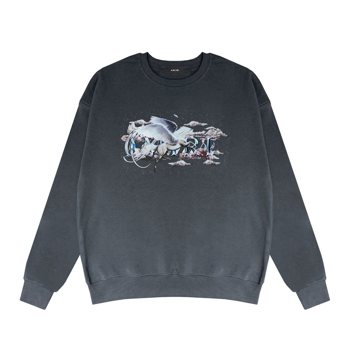 Amiri Long Sleeved Shirt Fashion Brand Crew Sweatshirts round Neck Sweater
