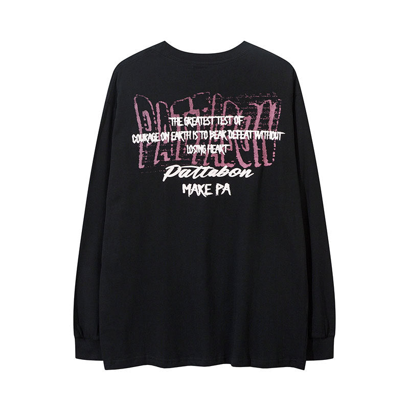 Marcas De Streetwear Necklace Long Sleeve T-Shirt Loose Oversize Top