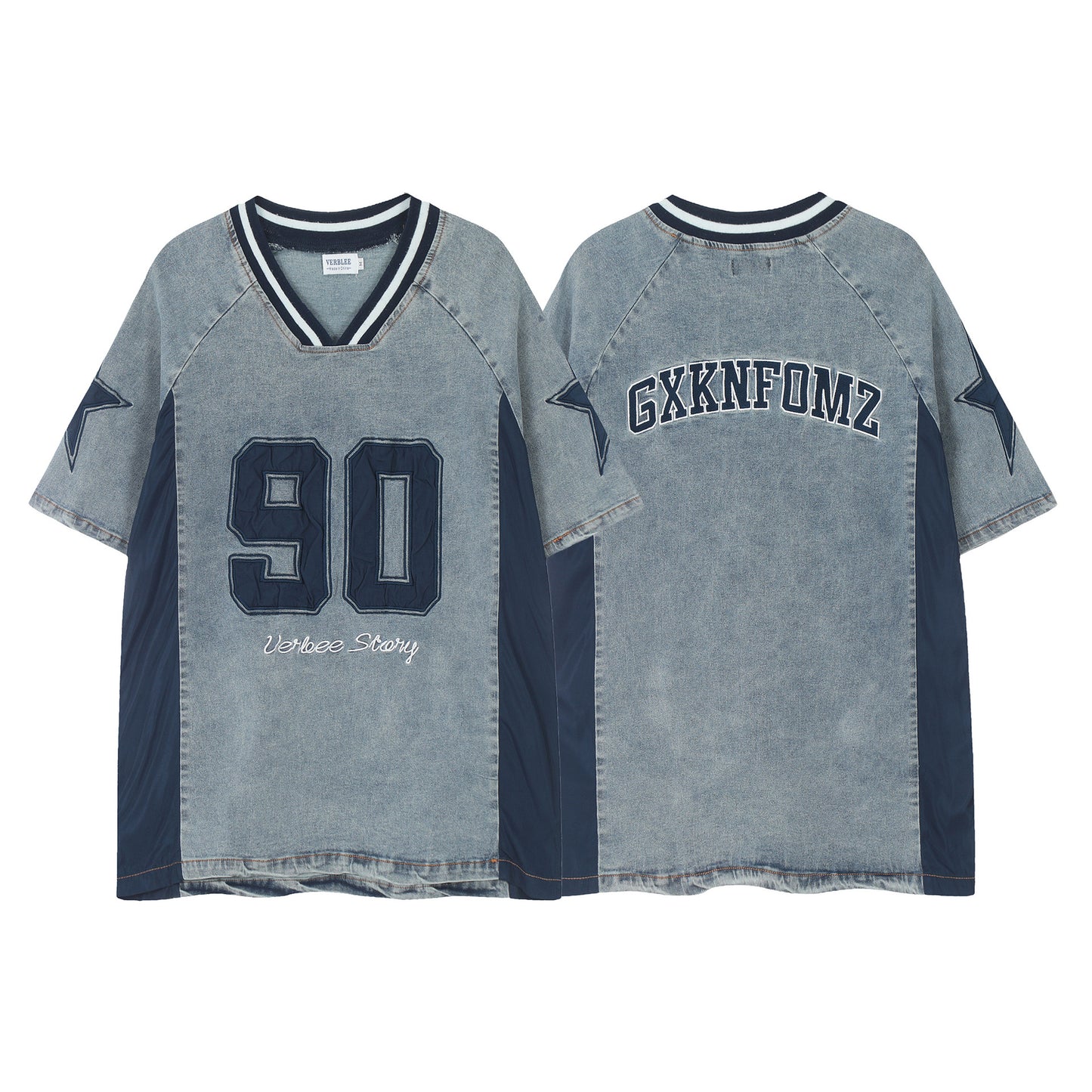 60s Style T Shirts Star Embroidered Short Sleeve T-Shirt