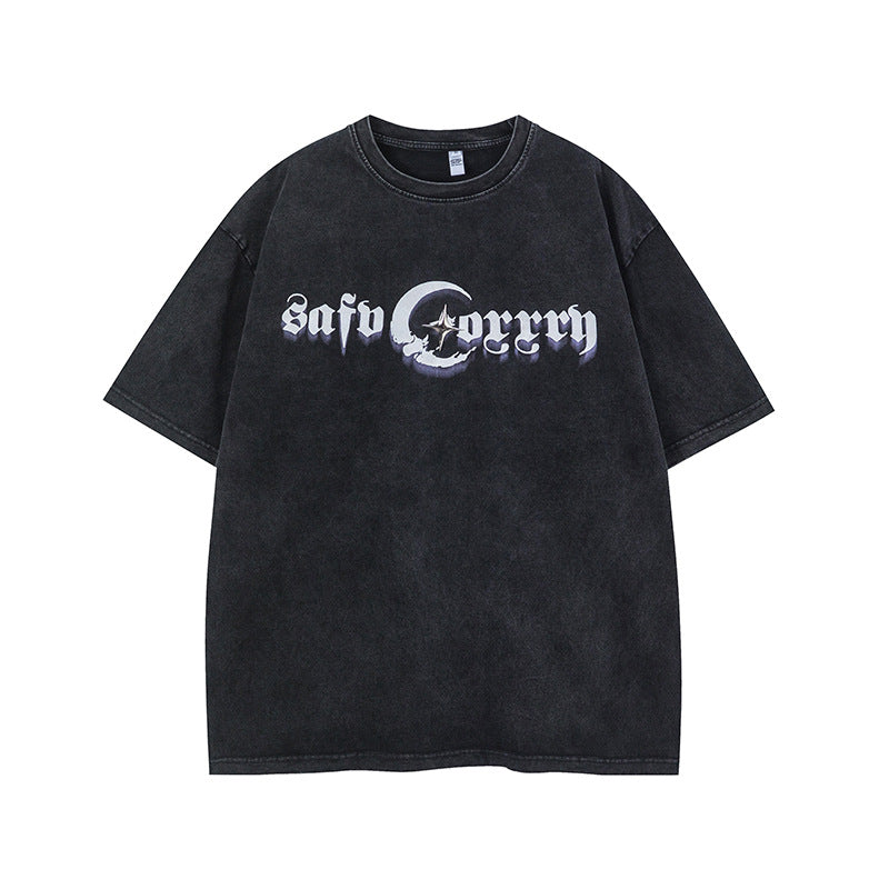 Vintage Tišö Rt Crew Neck Short Sleeve T-Shirt Loose Casual Top