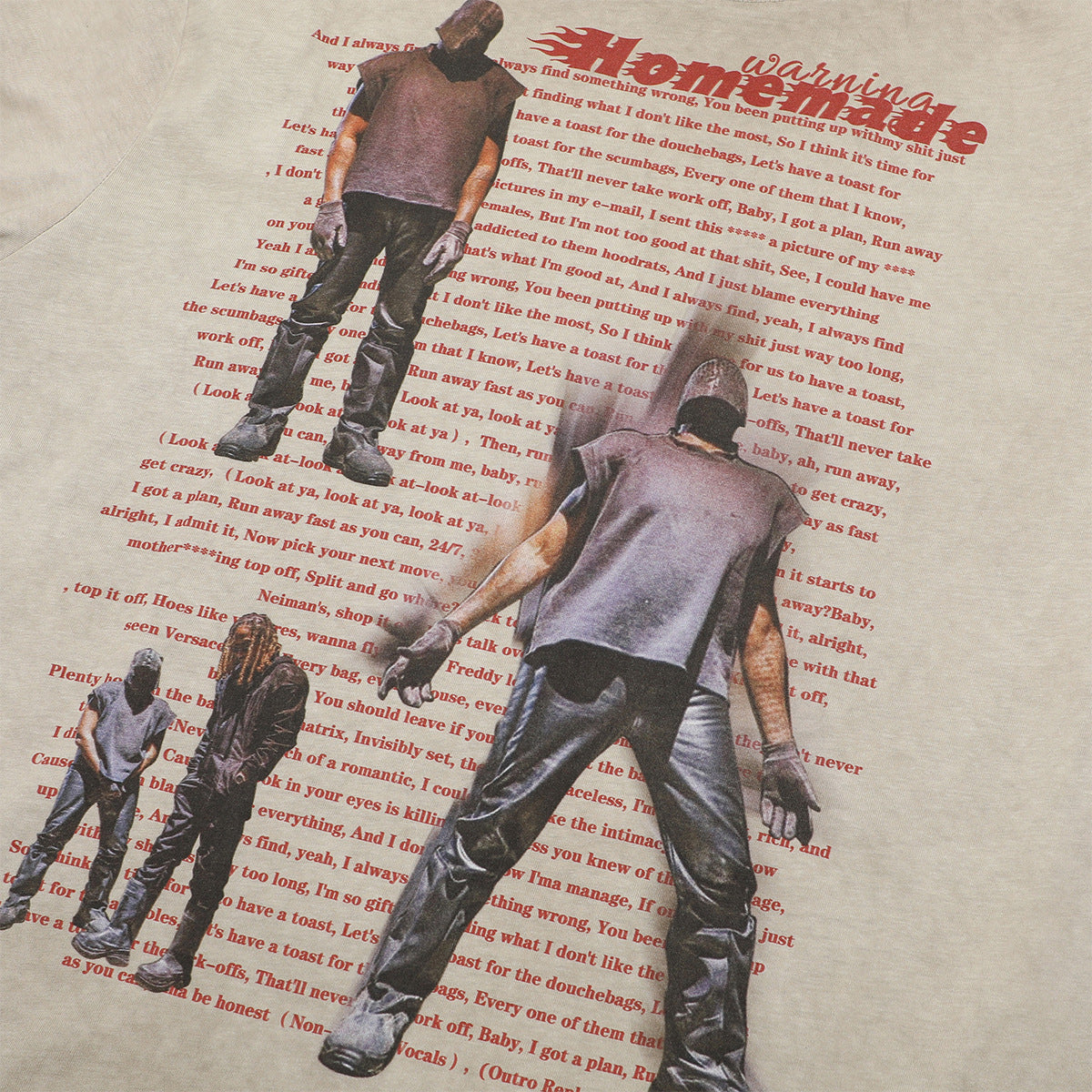 60s Style T Shirts Loose Wash Old Character Print Short Sleeve T