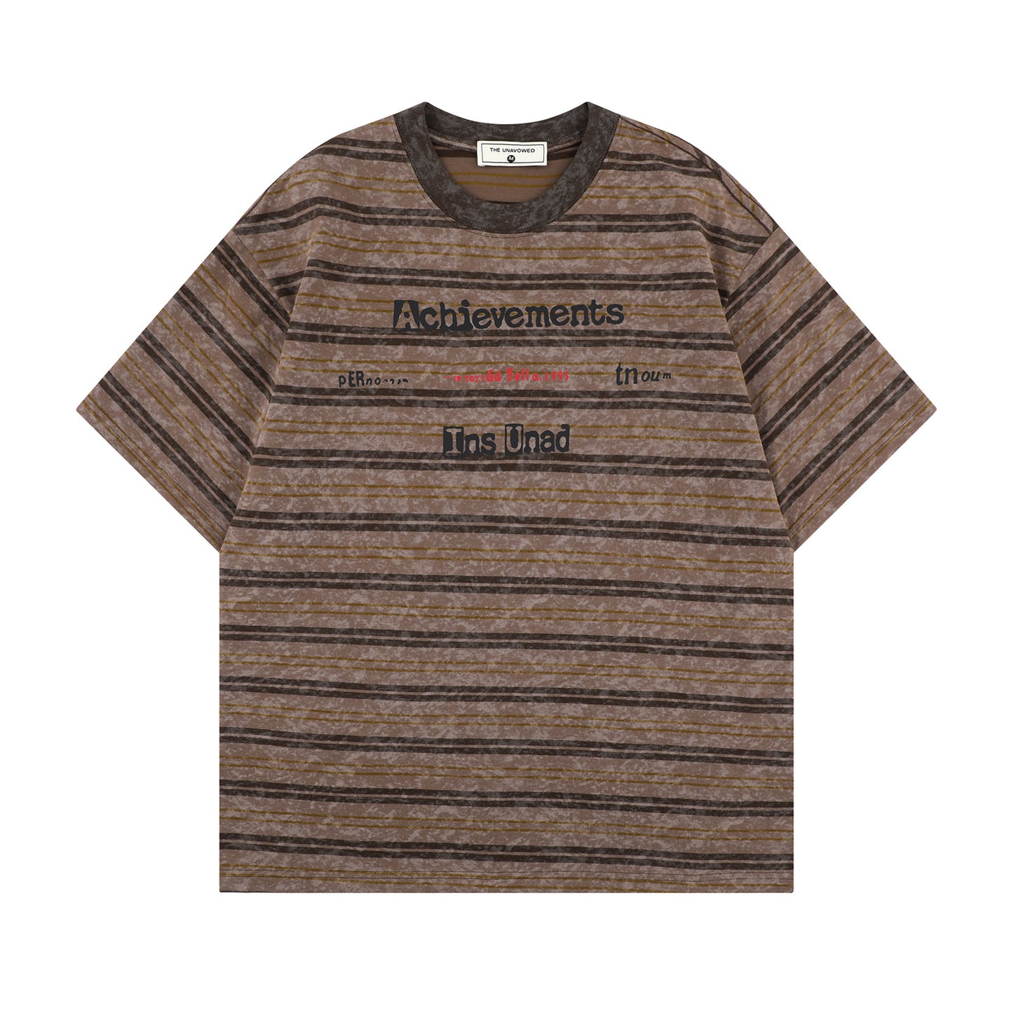Vintage tarz t shirt vintage striped short sleeve t-shirt summer loose casual top