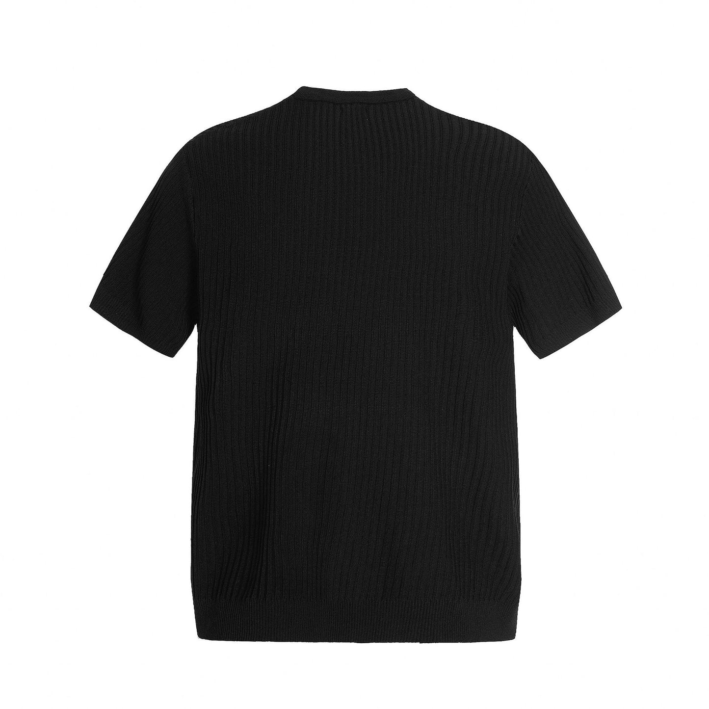 Casual Street Wear Short Sleeve T-Shirt Loose Casual Semi-turtleneck Knitwear