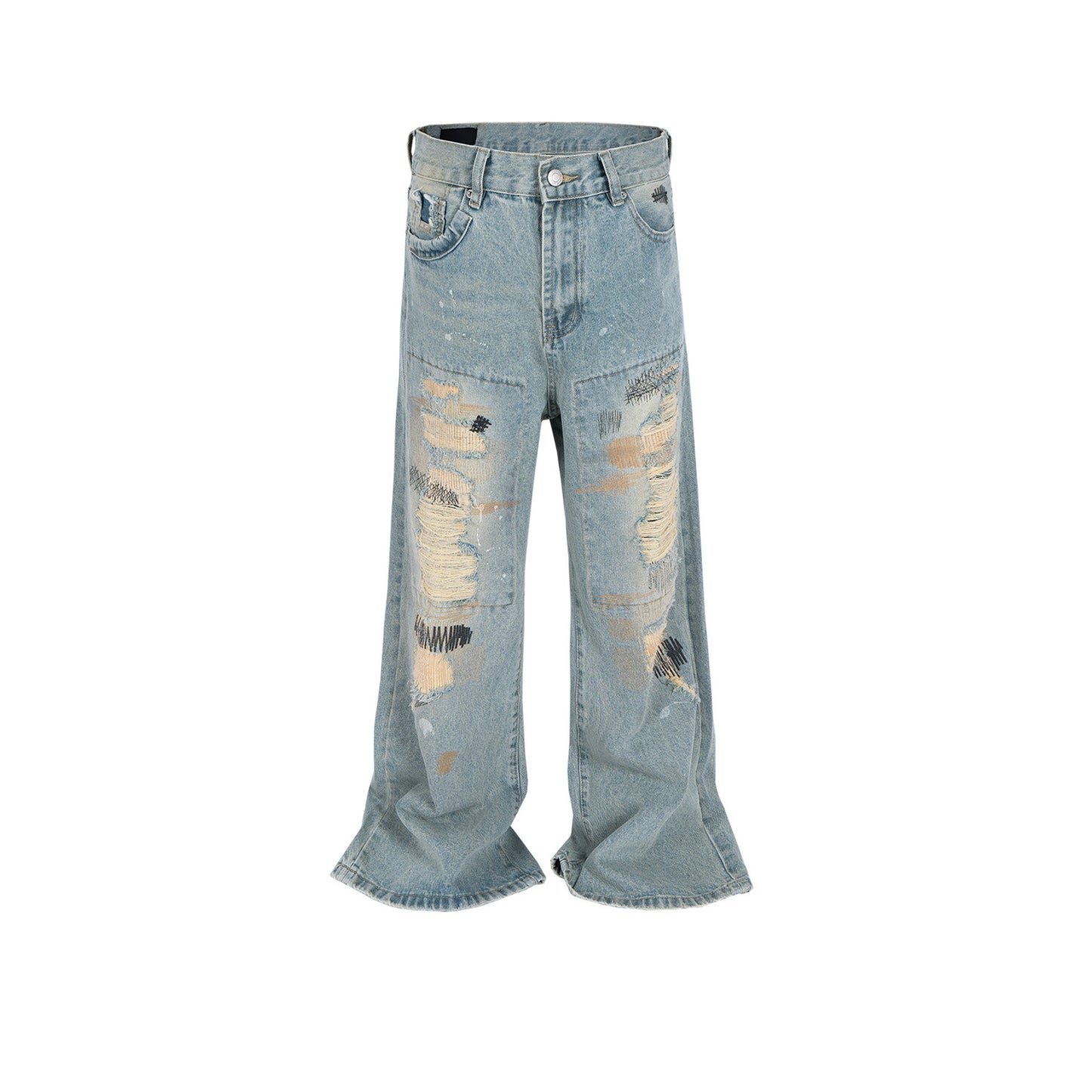 Rock Revival Jeans Washed Old Trousers Embroidered Jeans
