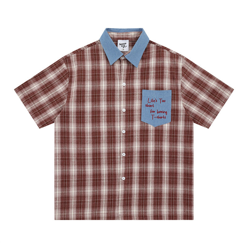 Hip Hop Shirts For Boys Vintage Short Sleeve Shirts