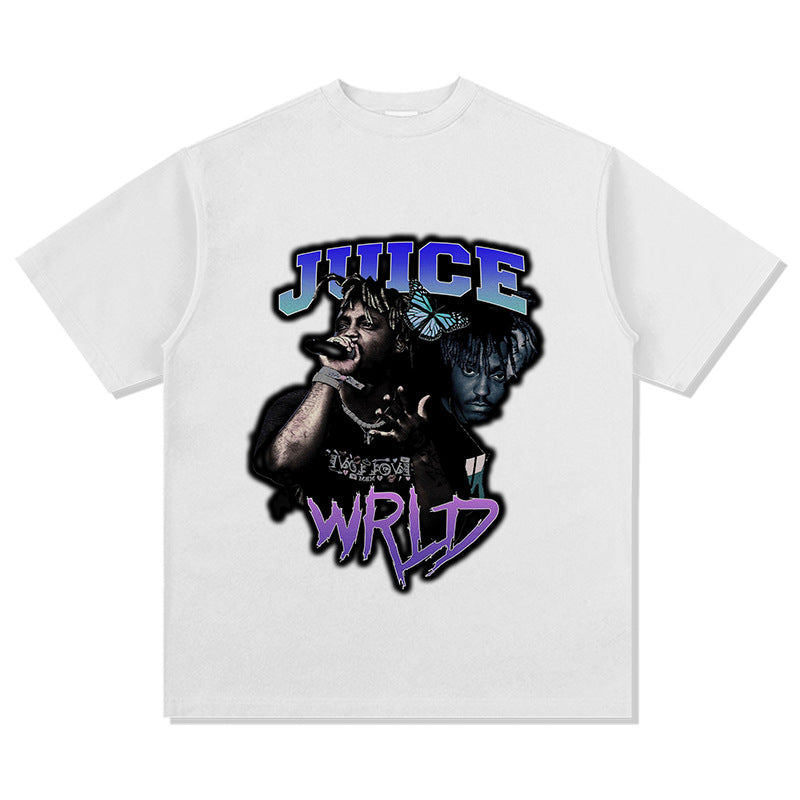 Cool t rapper hip hop rapper JUICE WRLD print short sleeve t-shirt VINTAGE
