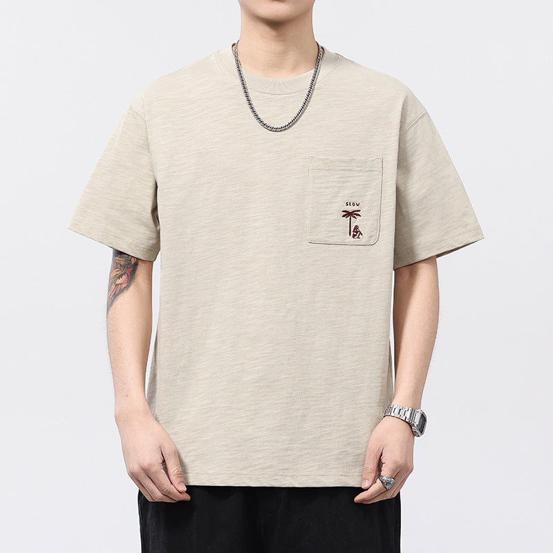 Men T-shirts Short Sleeve Summer Top Loose