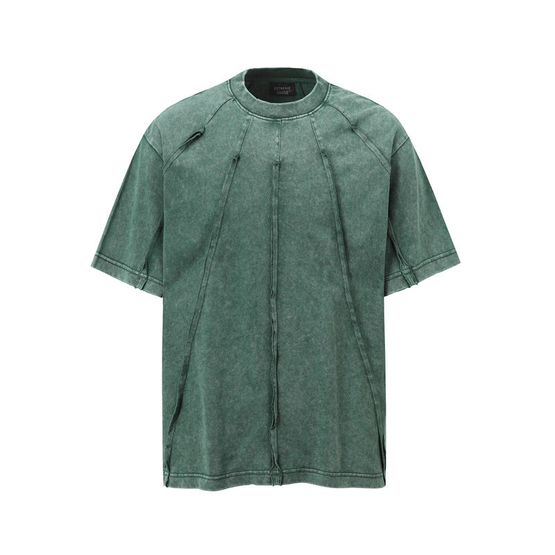 Camisas Retros Tie-Dye Old Short Sleeve T-Shirt