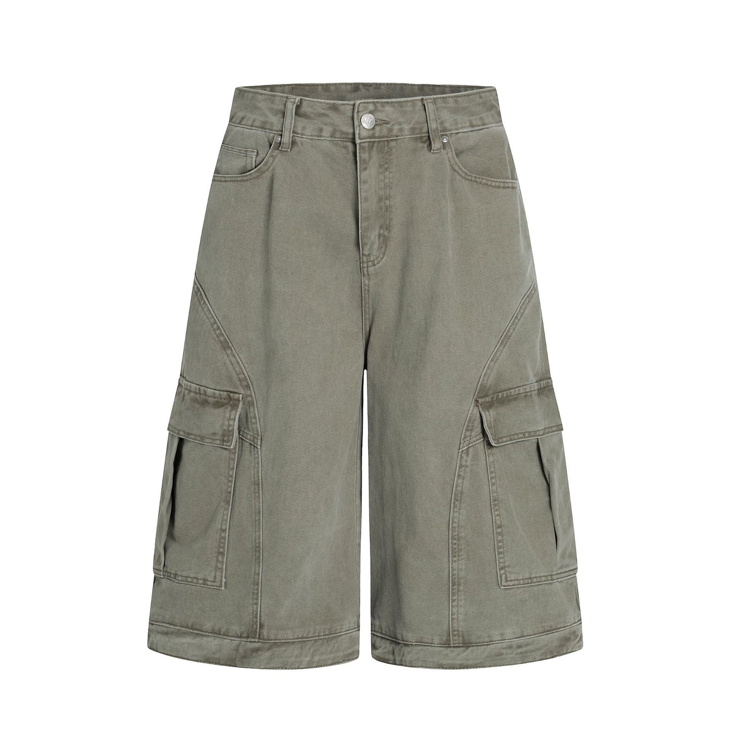 Hip Hop Pants For Boys Vintage Washed Overalls Shorts