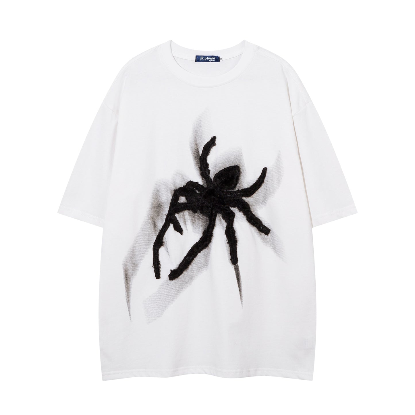 1990 Fashion T-Shirt Vintage T-Shirt Summer Spider Embroidery Short Sleeve