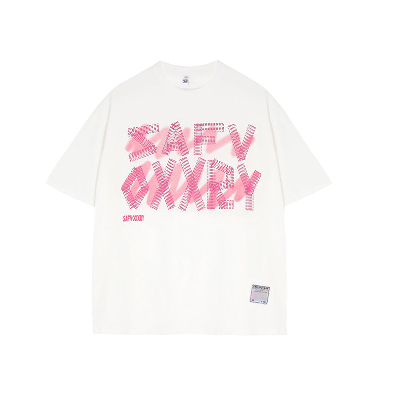 Hip Hop Shirts For Boys Alphabet Print Short Sleeve T-Shirt