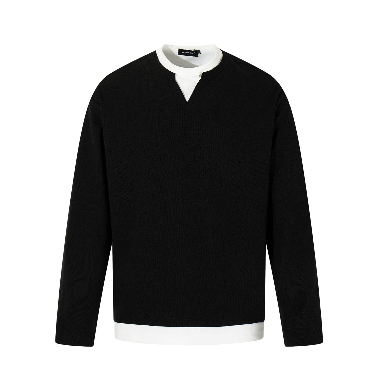 Unisex long-sleeved shirt autumcasualfake two-piece