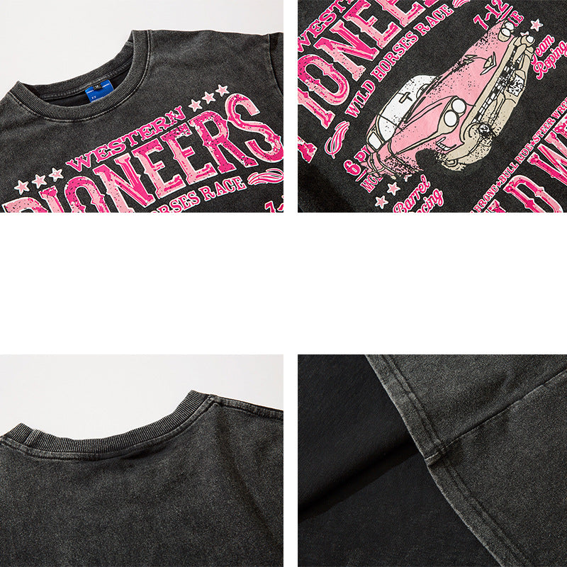 Vintage T Shirts Hip Hop Vintage Loose OversizeT-Shirt