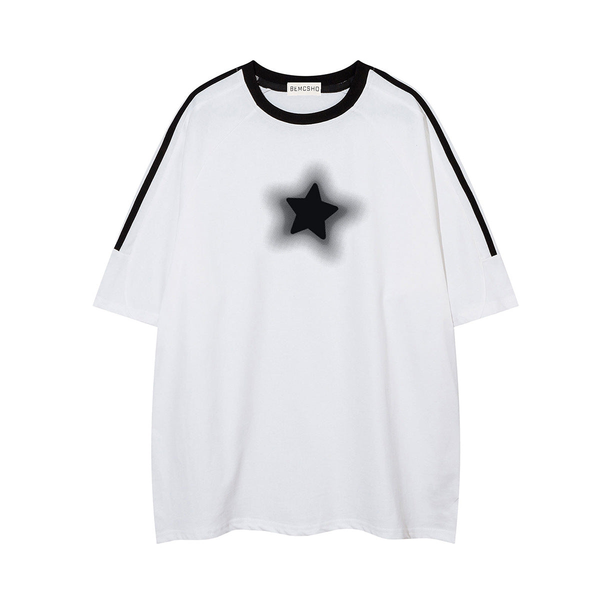 Ye T Shirt Summer Retro Pentagram Printed Short Sleeve T-Shirt