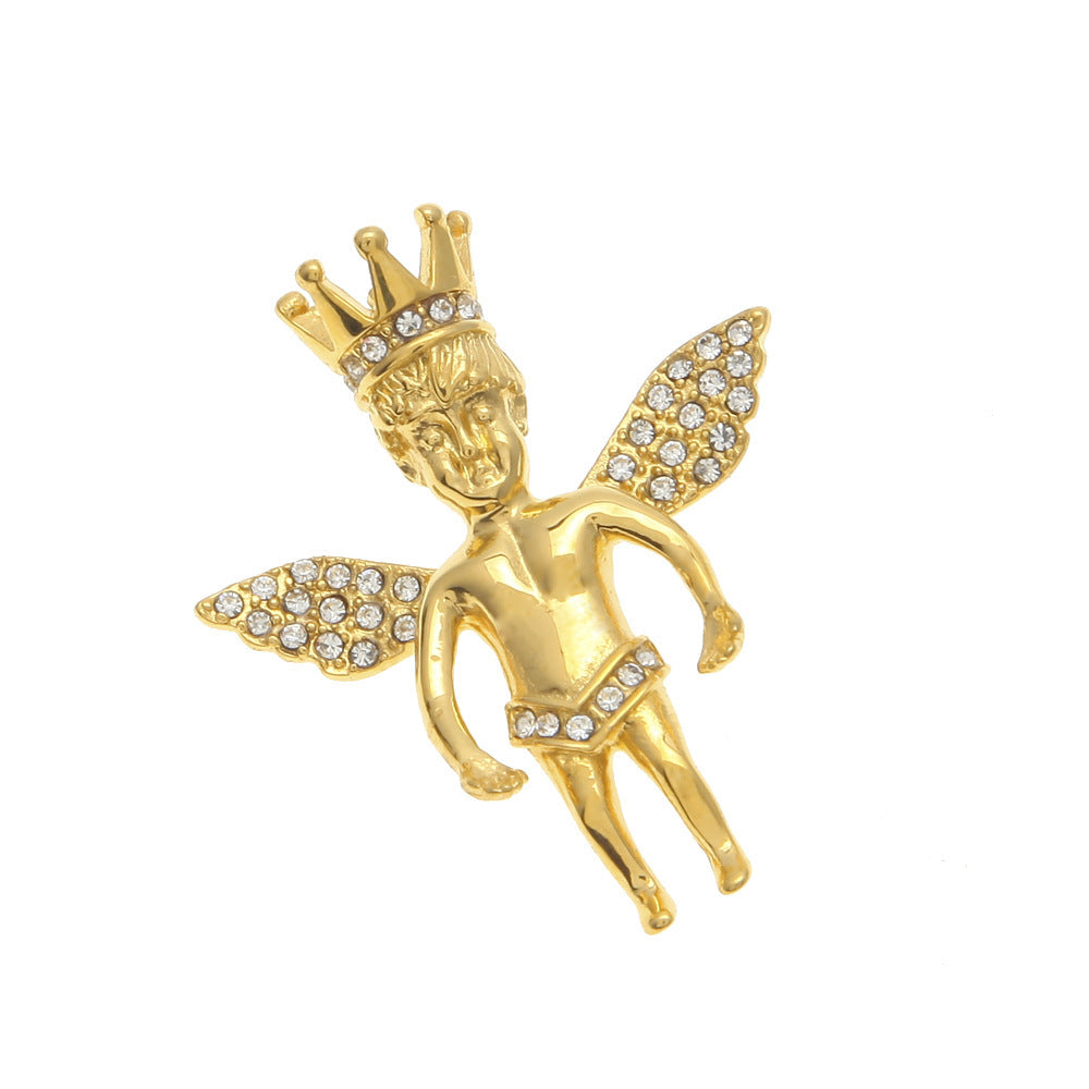 Jewelry Diamond Angel Pendant Necklace