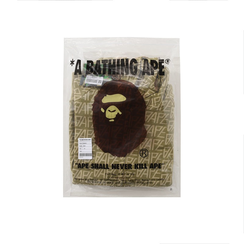 Ape Hoodie Camouflage Ape Embroidery Shark Mouth Hooded Cardigan Sweater Jacket