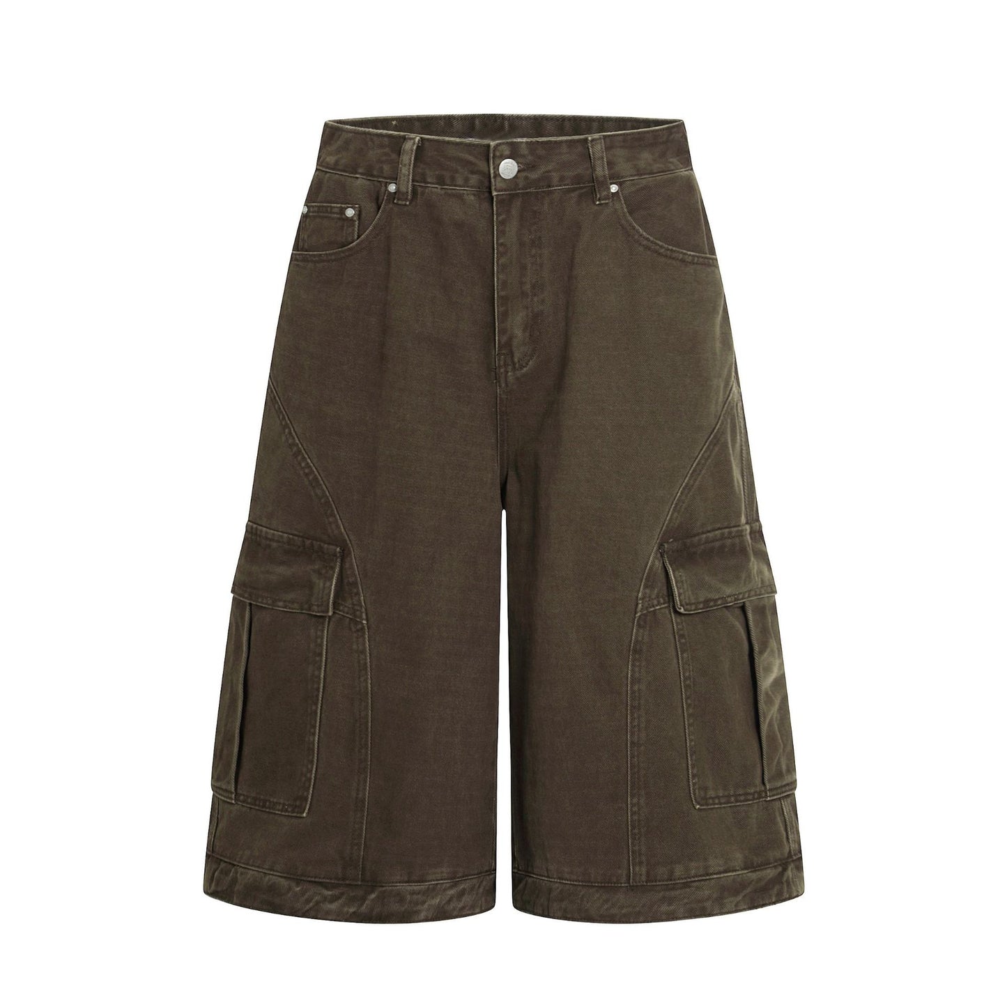 Hip Hop Pants For Boys Vintage Washed Overalls Shorts