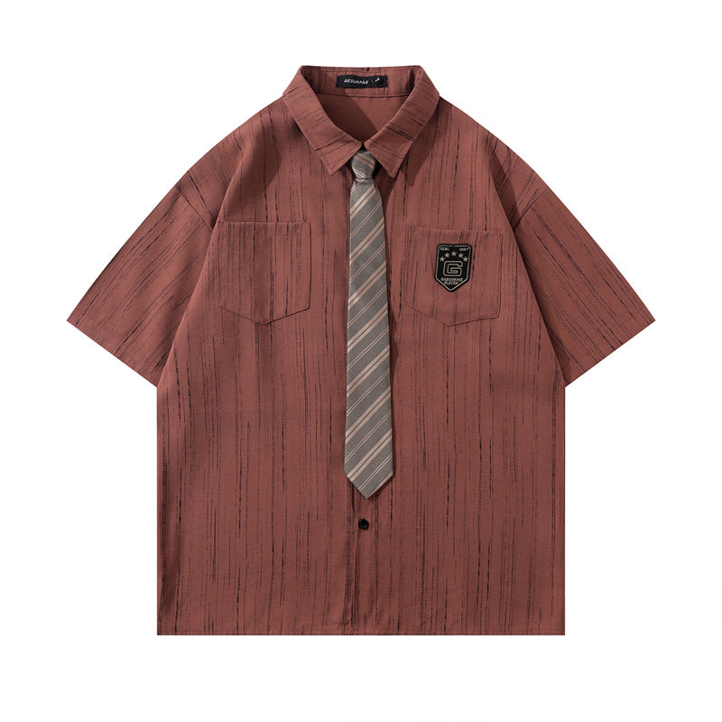 Y2k mens shirt vintage casual shirt